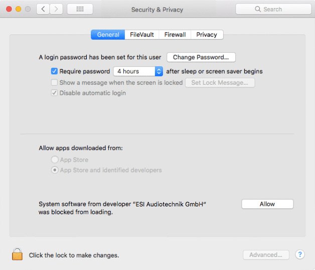 mac os security preferences