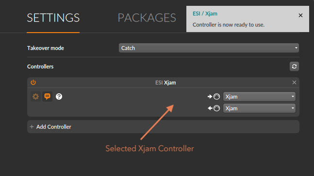 Selected Xjam Controller